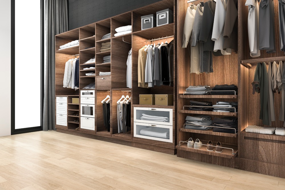 Tableros a medida online para vestidores. En Madera Fina.