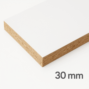 Tablero de melamina blanca a medida en 30 mm de grosor de Madera Fina